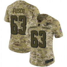 Women's Nike Atlanta Falcons #63 Brandon Fusco Limited Camo 2018 Salute to Service NFL Jersey