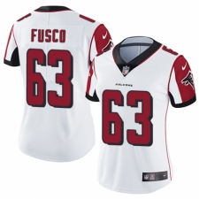 Women's Nike Atlanta Falcons #63 Brandon Fusco White Vapor Untouchable Limited Player NFL Jersey