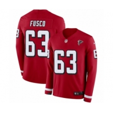 Youth Nike Atlanta Falcons #63 Brandon Fusco Limited Red Therma Long Sleeve NFL Jersey