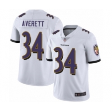 Men's Baltimore Ravens #34 Anthony Averett White Vapor Untouchable Limited Player Football Jersey