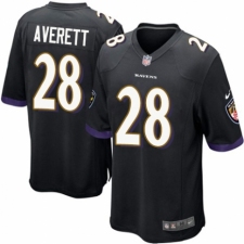 Men's Nike Baltimore Ravens #28 Anthony Averett Game Black Alternate NFL Jersey
