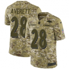 Men's Nike Baltimore Ravens #28 Anthony Averett Limited Camo 2018 Salute to Service NFL Jersey