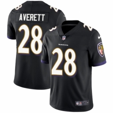Youth Nike Baltimore Ravens #28 Anthony Averett Black Alternate Vapor Untouchable Limited Player NFL Jersey