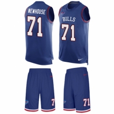 Men's Nike Buffalo Bills #71 Marshall Newhouse Limited Royal Blue Tank Top Suit NFL Jersey