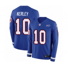 Men's Nike Buffalo Bills #10 Jeremy Kerley Limited Royal Blue Therma Long Sleeve NFL Jersey