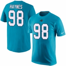 NFL Men's Nike Carolina Panthers #98 Marquis Haynes Blue Rush Pride Name & Number T-Shirt