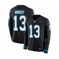 Men's Nike Carolina Panthers #13 Jarius Wright Limited Black Therma Long Sleeve NFL Jersey
