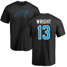 NFL Nike Carolina Panthers #13 Jarius Wright Black Name & Number Logo T-Shirt