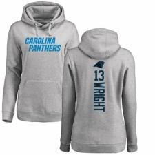 NFL Women's Nike Carolina Panthers #13 Jarius Wright Ash Backer Pullover Hoodie