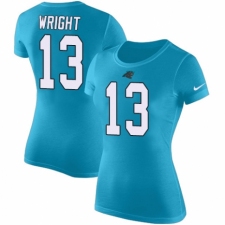 NFL Women's Nike Carolina Panthers #13 Jarius Wright Blue Rush Pride Name & Number T-Shirt