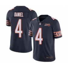 Men's Chicago Bears #4 Chase Daniel Navy Blue Team Color 100th Season Limited Football Jersey