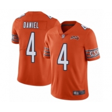 Men's Chicago Bears #4 Chase Daniel Orange Alternate 100th Season Limited Football Jersey