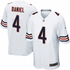 Men's Nike Chicago Bears #4 Chase Daniel Game White NFL Jersey