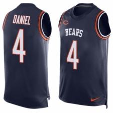 Men's Nike Chicago Bears #4 Chase Daniel Limited Navy Blue Player Name & Number Tank Top NFL Jersey