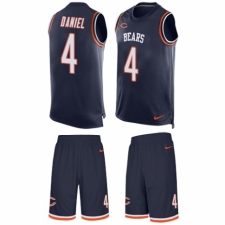 Men's Nike Chicago Bears #4 Chase Daniel Limited Navy Blue Tank Top Suit NFL Jersey