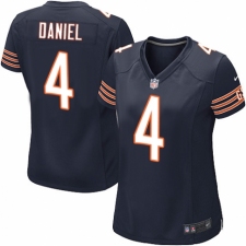 Women's Nike Chicago Bears #4 Chase Daniel Game Navy Blue Team Color NFL Jersey