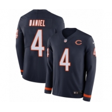 Youth Nike Chicago Bears #4 Chase Daniel Limited Navy Blue Therma Long Sleeve NFL Jersey