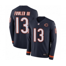 Men's Nike Chicago Bears #13 Bennie Fowler III Limited Navy Blue Therma Long Sleeve NFL Jersey