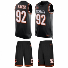 Men's Nike Cincinnati Bengals #92 Chris Baker Limited Black Tank Top Suit NFL Jersey