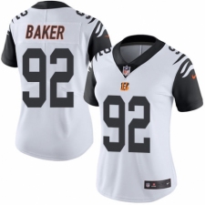 Women's Nike Cincinnati Bengals #92 Chris Baker Limited White Rush Vapor Untouchable NFL Jersey