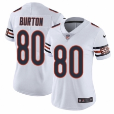 Women's Nike Chicago Bears #80 Trey Burton White Vapor Untouchable Elite Player NFL Jersey