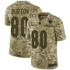 Youth Nike Chicago Bears #80 Trey Burton Limited Camo 2018 Salute to Service NFL Jersey