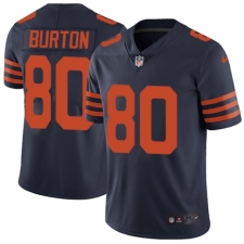 Youth Nike Chicago Bears #80 Trey Burton Navy Blue Alternate Vapor Untouchable Elite Player NFL Jersey