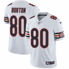 Youth Nike Chicago Bears #80 Trey Burton White Vapor Untouchable Limited Player NFL Jersey