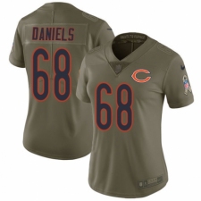 Women's Nike Chicago Bears #68 James Daniels Limited Olive 2017 Salute to Service NFL Jersey