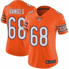Women's Nike Chicago Bears #68 James Daniels Limited Orange Rush Vapor Untouchable NFL Jersey