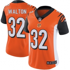 Women's Nike Cincinnati Bengals #32 Mark Walton Orange Alternate Vapor Untouchable Limited Player NFL Jersey