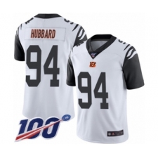Men's Cincinnati Bengals #94 Sam Hubbard Limited White Rush Vapor Untouchable 100th Season Football Jersey