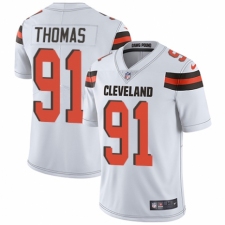 Youth Nike Cleveland Browns #91 Chad Thomas White Vapor Untouchable Elite Player NFL Jersey
