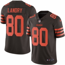 Men's Nike Cleveland Browns #80 Jarvis Landry Elite Brown Rush Vapor Untouchable NFL Jersey