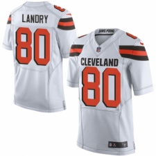 Men's Nike Cleveland Browns #80 Jarvis Landry Elite White NFL Jersey