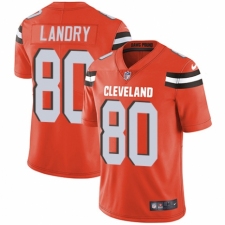 Men's Nike Cleveland Browns #80 Jarvis Landry Orange Alternate Vapor Untouchable Limited Player NFL Jersey