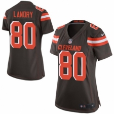 Women's Nike Cleveland Browns #80 Jarvis Landry Game Brown Team Color NFL Jersey