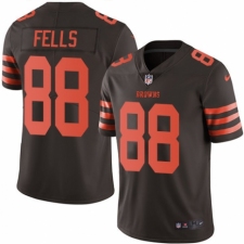 Men's Nike Cleveland Browns #88 Darren Fells Limited Brown Rush Vapor Untouchable NFL Jersey