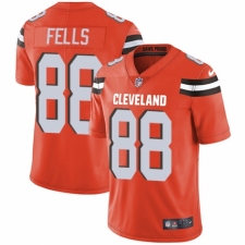 Men's Nike Cleveland Browns #88 Darren Fells Orange Alternate Vapor Untouchable Limited Player NFL Jersey