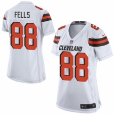 Women's Nike Cleveland Browns #88 Darren Fells Game White NFL Jersey