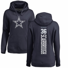 NFL Women's Nike Dallas Cowboys #36 Bo Scarbrough Navy Blue Backer Pullover Hoodie