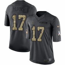 Men's Nike Dallas Cowboys #17 Allen Hurns Limited Black 2016 Salute to Service NFL Jersey