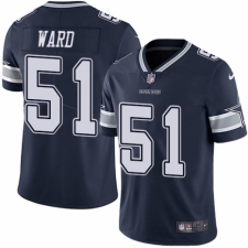 Youth Nike Dallas Cowboys #51 Jihad Ward Navy Blue Team Color Vapor Untouchable Limited Player NFL Jersey