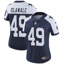 Women's Nike Dallas Cowboys #49 Jamize Olawale Navy Blue Throwback Alternate Vapor Untouchable Elite Player NFL Jersey