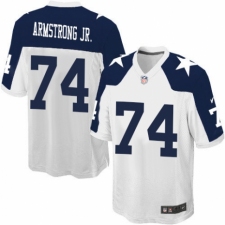 Men's Nike Dallas Cowboys #74 Dorance Armstrong Jr. Game White Throwback Alternate NFL Jersey