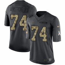 Men's Nike Dallas Cowboys #74 Dorance Armstrong Jr. Limited Black 2016 Salute to Service NFL Jersey