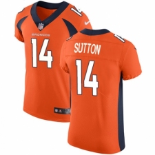 Men's Nike Denver Broncos #14 Courtland Sutton Orange Team Color Vapor Untouchable Elite Player NFL Jersey