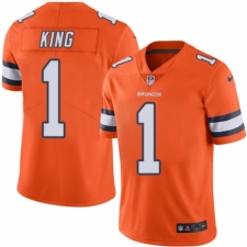 Men's Nike Denver Broncos #1 Marquette King Elite Orange Rush Vapor Untouchable NFL Jersey