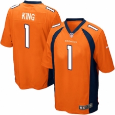 Men's Nike Denver Broncos #1 Marquette King Game Orange Team Color NFL Jersey