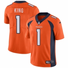 Men's Nike Denver Broncos #1 Marquette King Orange Team Color Vapor Untouchable Limited Player NFL Jersey